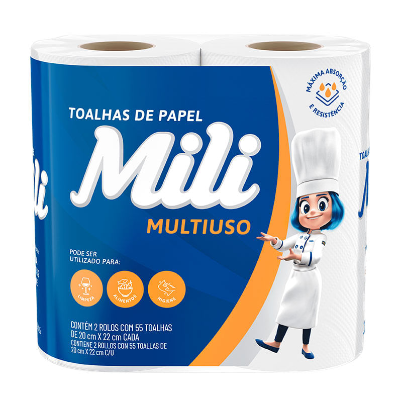 Papel Toalha Mili com 110 Folhas