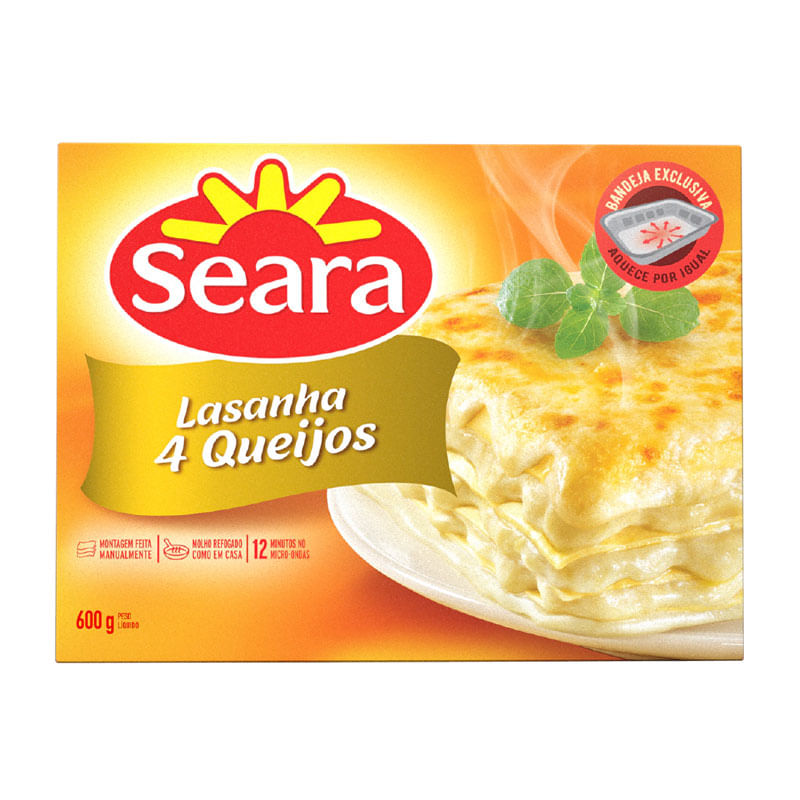 Lasanha Quatro Queijos Seara 600g
