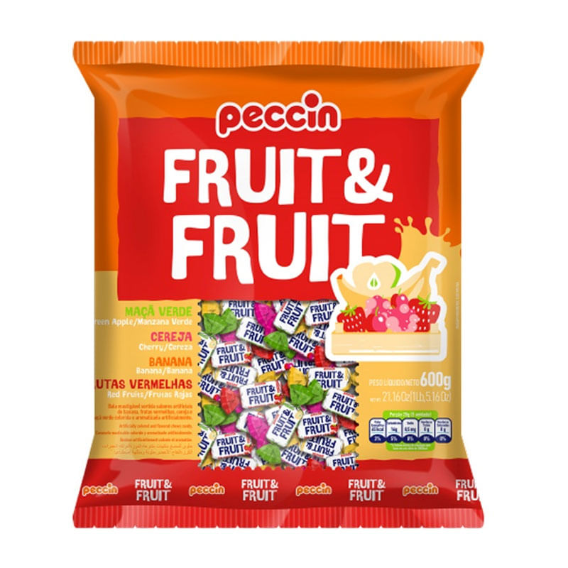 Bala Frutiguti Peccin Sortido 600g