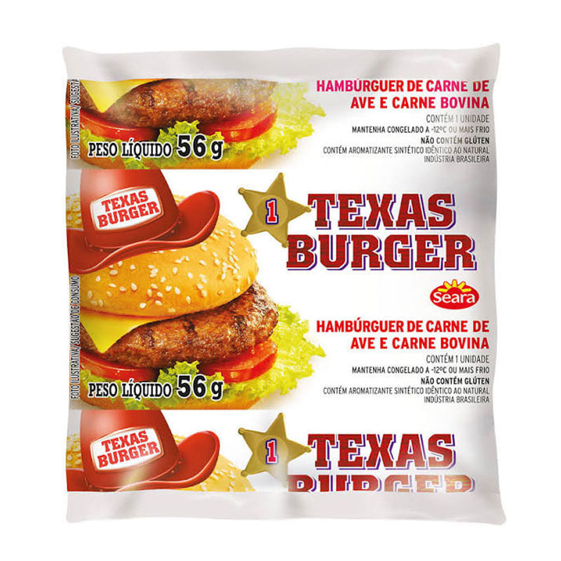 Hambúrguer Texas Burguer 1un 56g