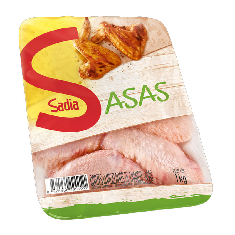 Asa Inteira Frango Congelada Bandeja Sadia 1kg 