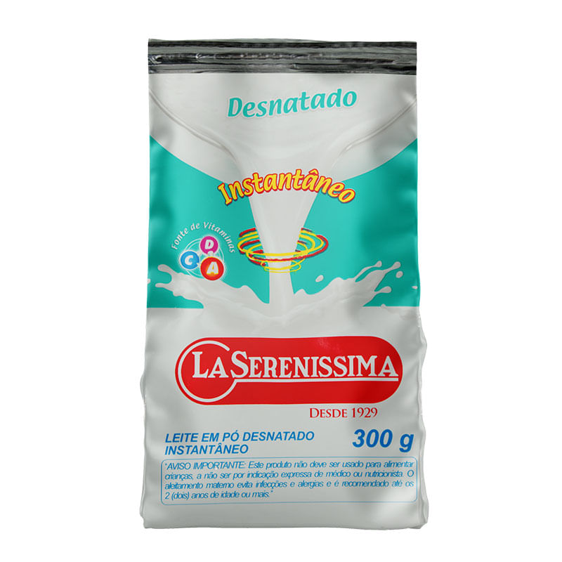 Leite Em Pó La Serenissima 300g Desnatado Instantaneo