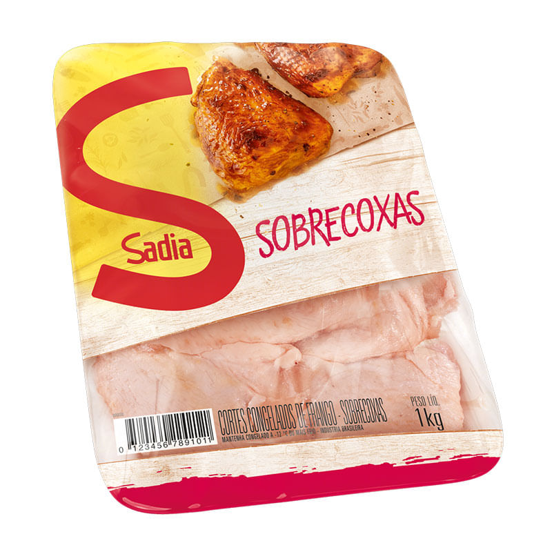 Sobrecoxa Congelada Frango Congelada Bandeja Sadia 1kg 
