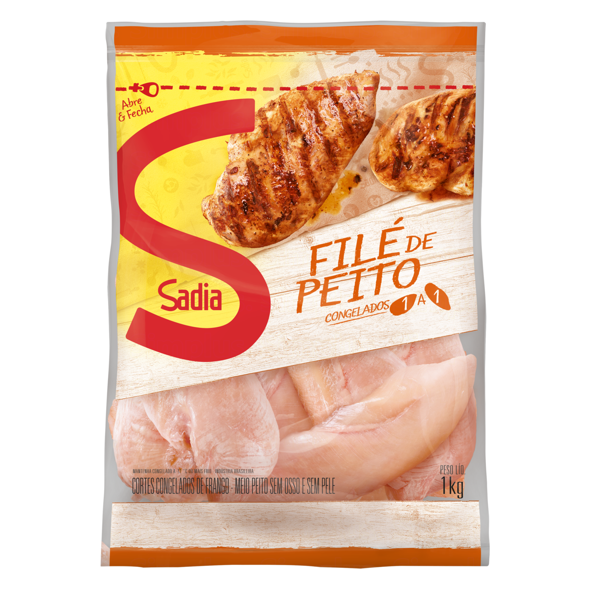 Filé de Peito Frango Congelado sem Osso Sadia 1kg