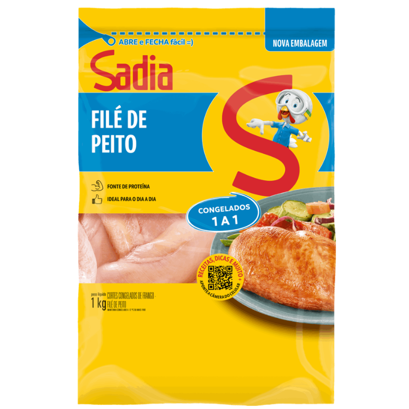 Filé de Peito sem Osso Frango Congelado Sadia 1kg