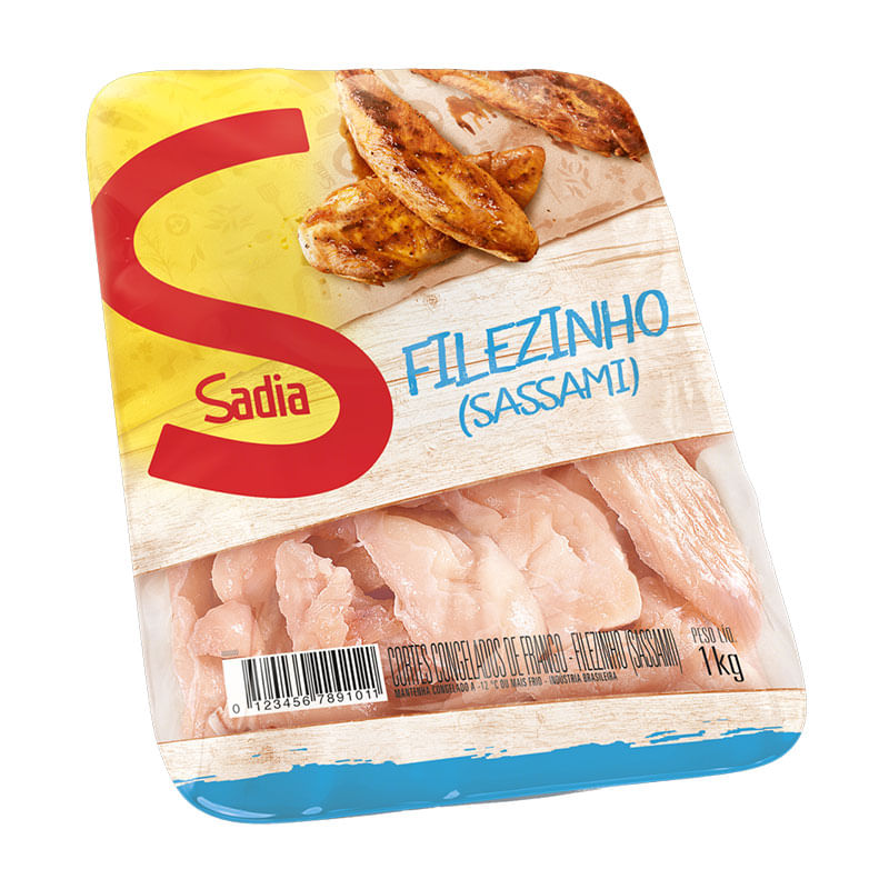 Filézinho Frango Congelado Bandeja Sadia 1kg