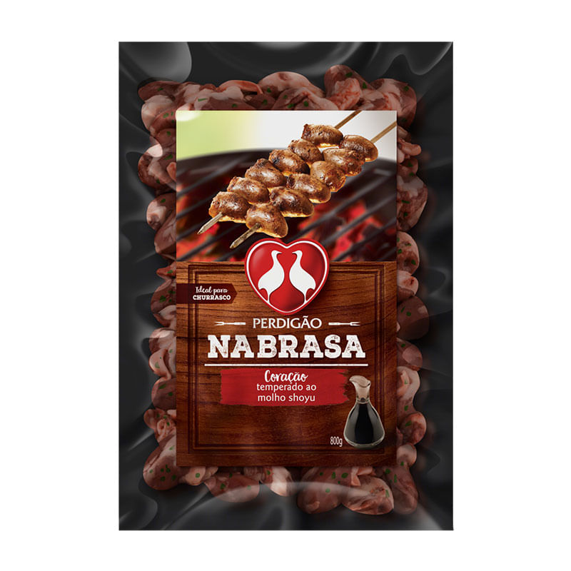 Coração Frango Molho Shoyu Na Brasa 800g