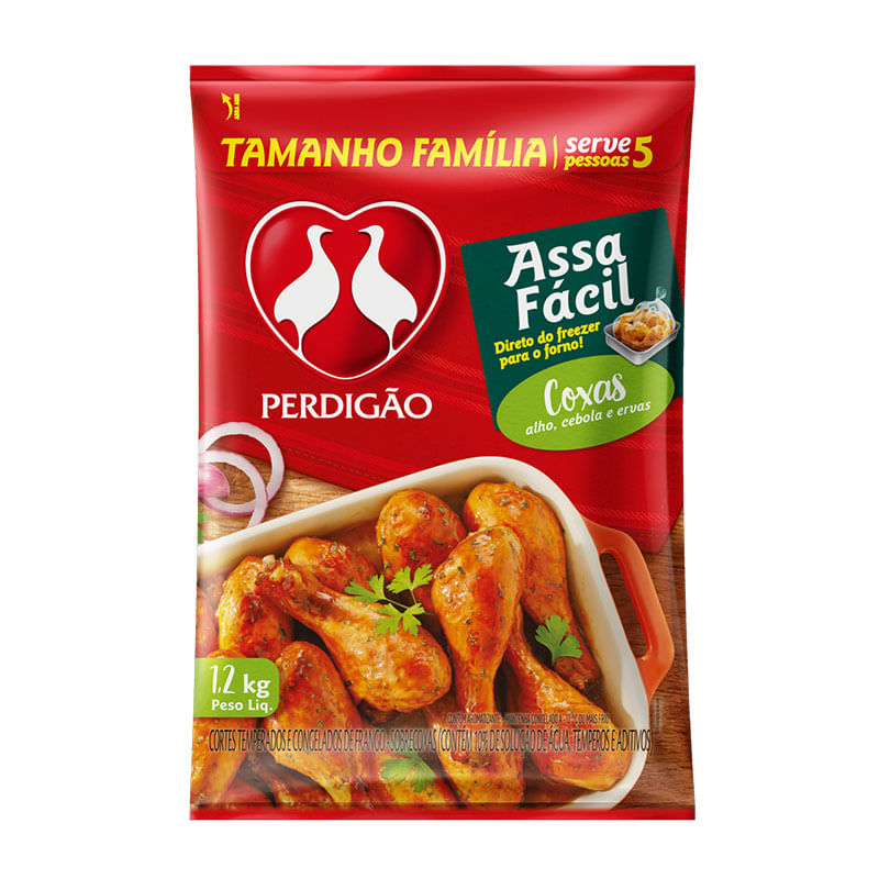 Coxa De Frango Temperada Congelada Assa Fácil Perdigão 1,2kg