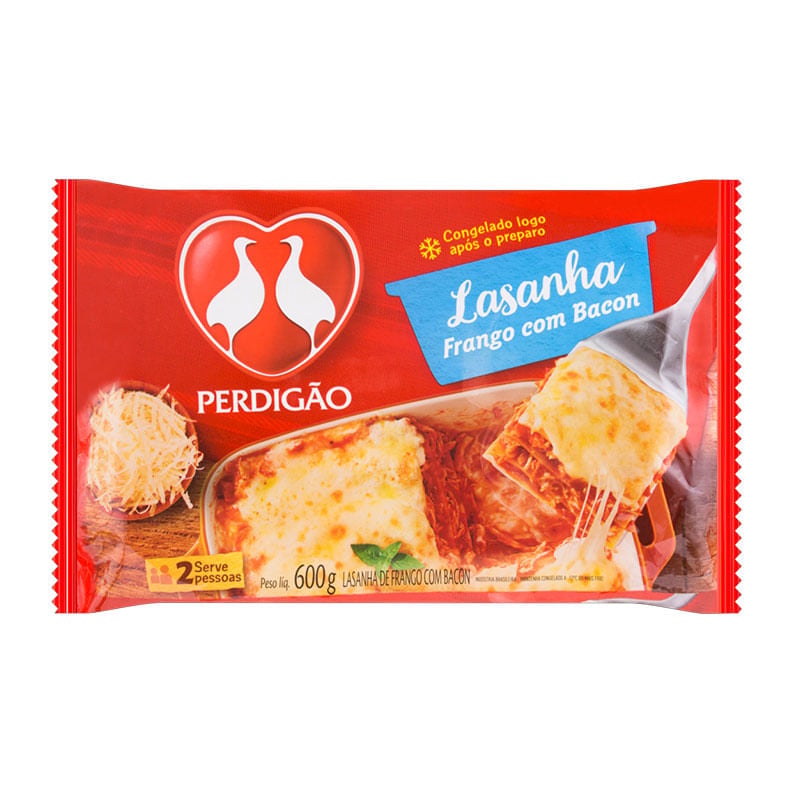 Lasanha Frango com Bacon Perdigão 600g 