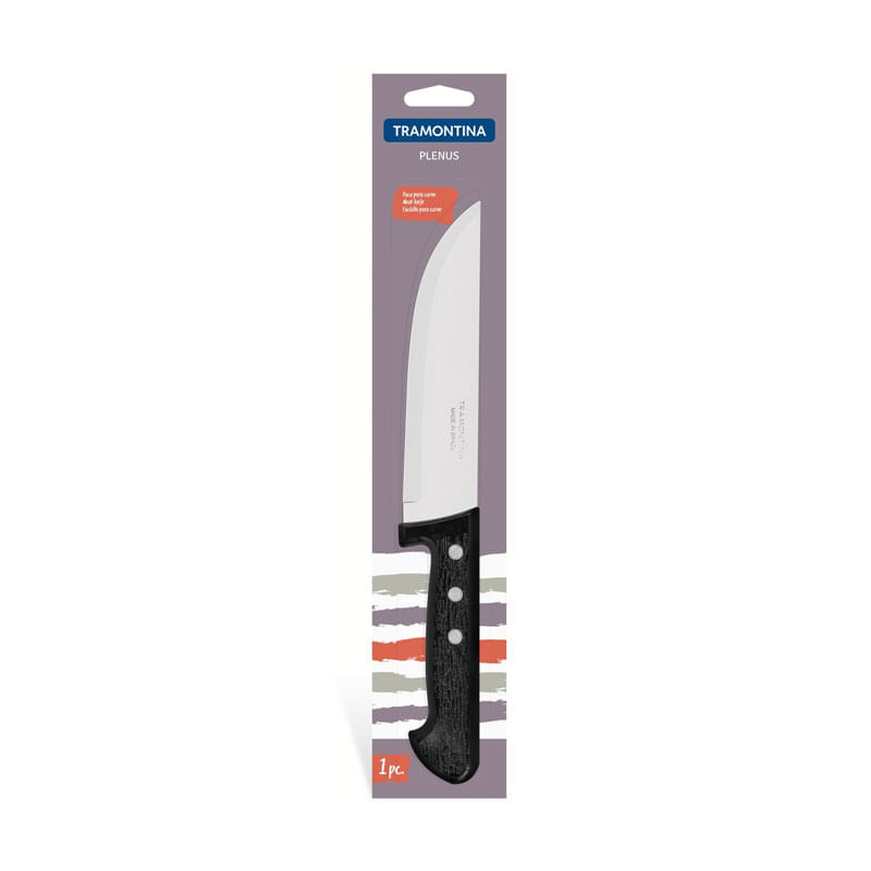 Faca Tramontina Cozinha Inox 6 Polywood Plenus Preta
