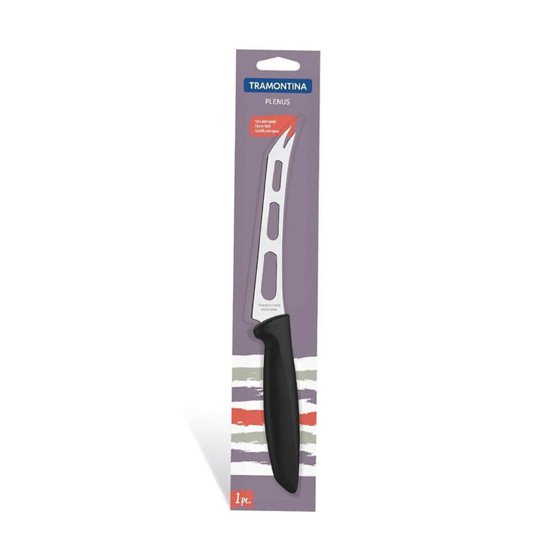 Faca Tramontina Queijo Inox 6 Plenus Preta