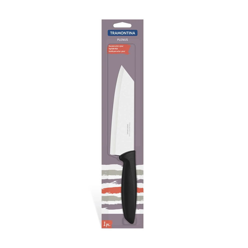 Faca Tramontina Fatiar Picar Inox 6 Plenus Preta
