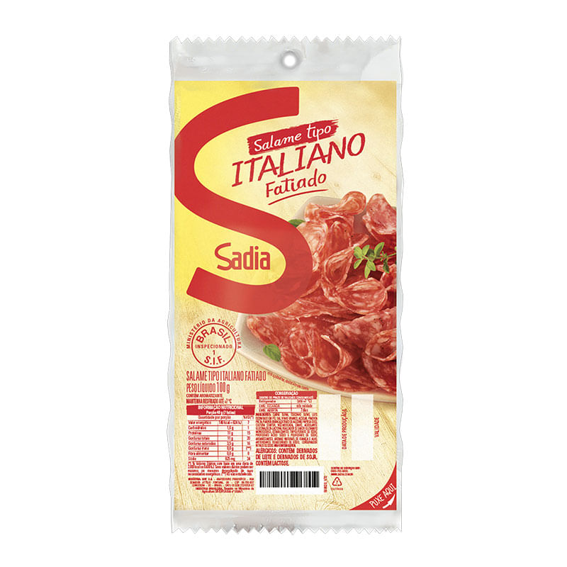 Salame Italiano Fatiado Sadia 100g