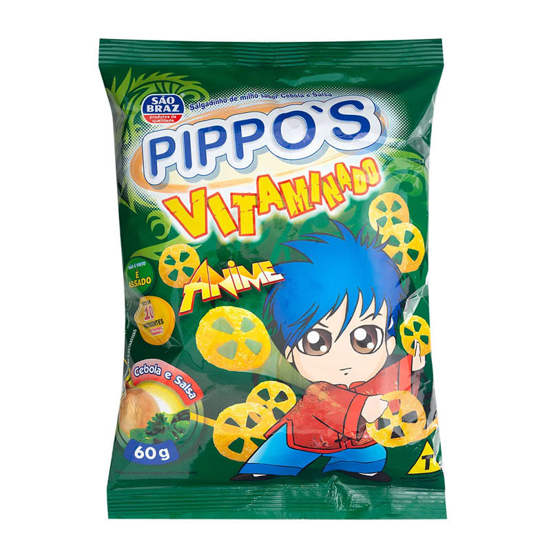 Salgadinho Pippos Anime Cebola e Salsa São Braz 60g