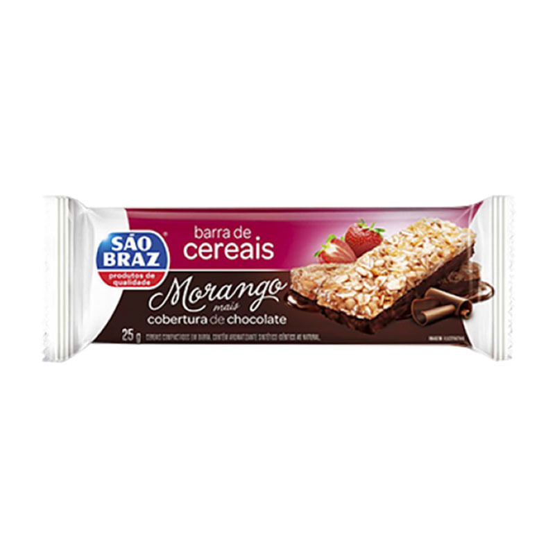 Barra de Cereal Morango Com Chocolate 25g