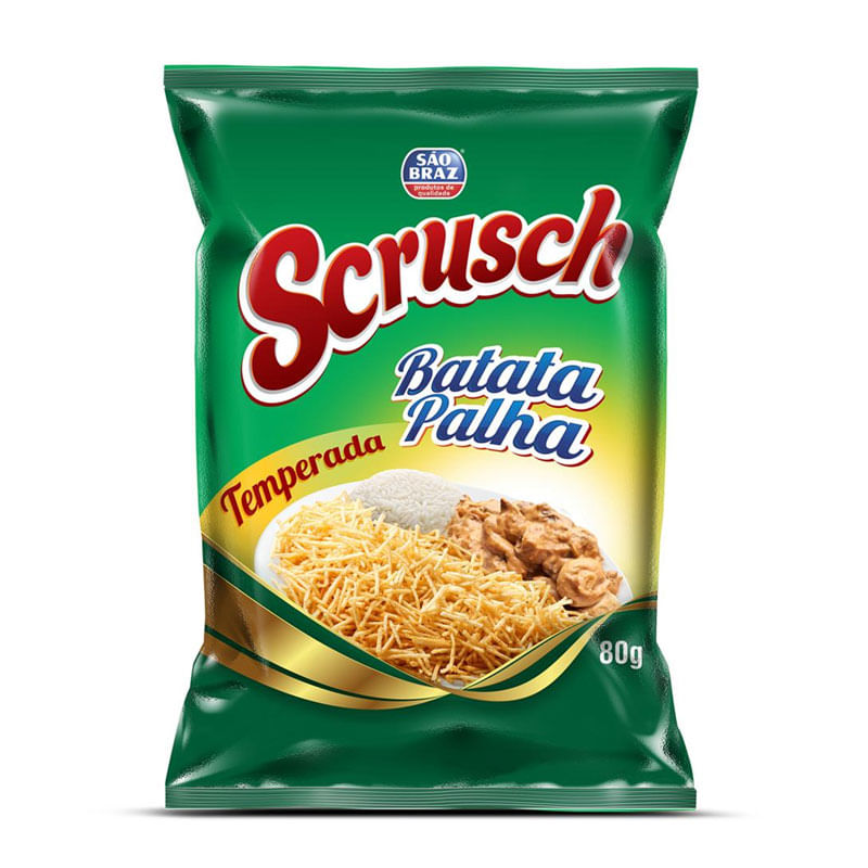 Batata Scrusch Temperada São Braz 80g