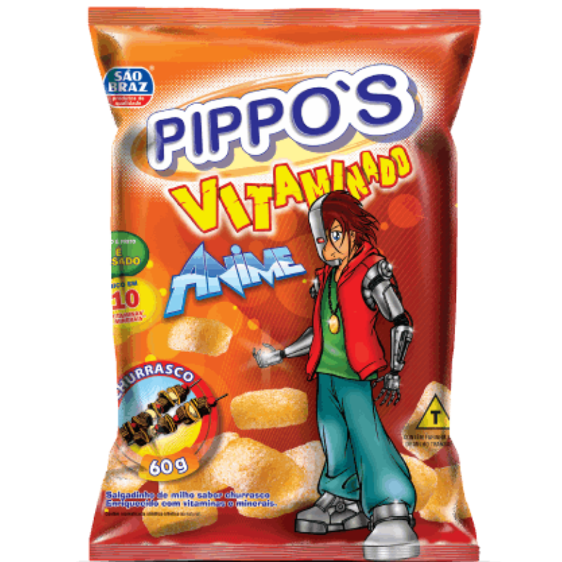 Salgadinho Pippos Anime Churrasco 60g
