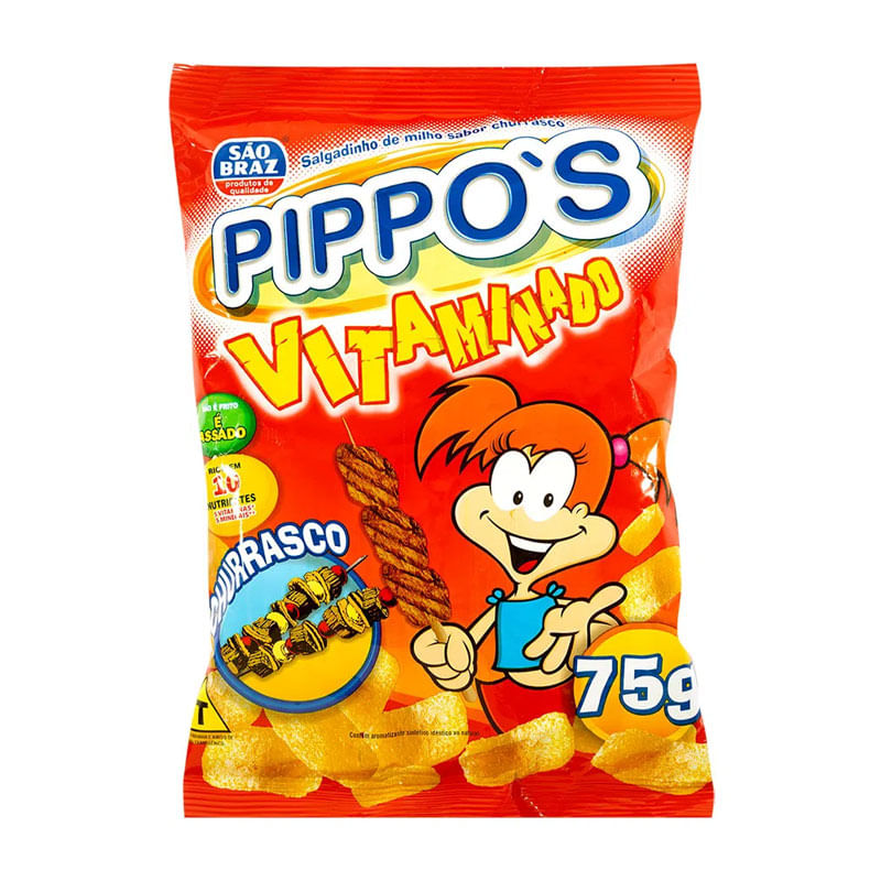 Salgadinho Pippos Churrasco 75g