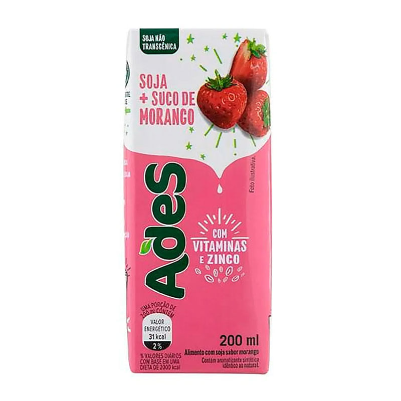 Suco Ades Morango 200ml