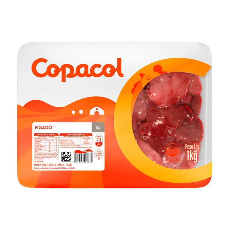 Fígado de Frango Bandeja Copacol 1kg
