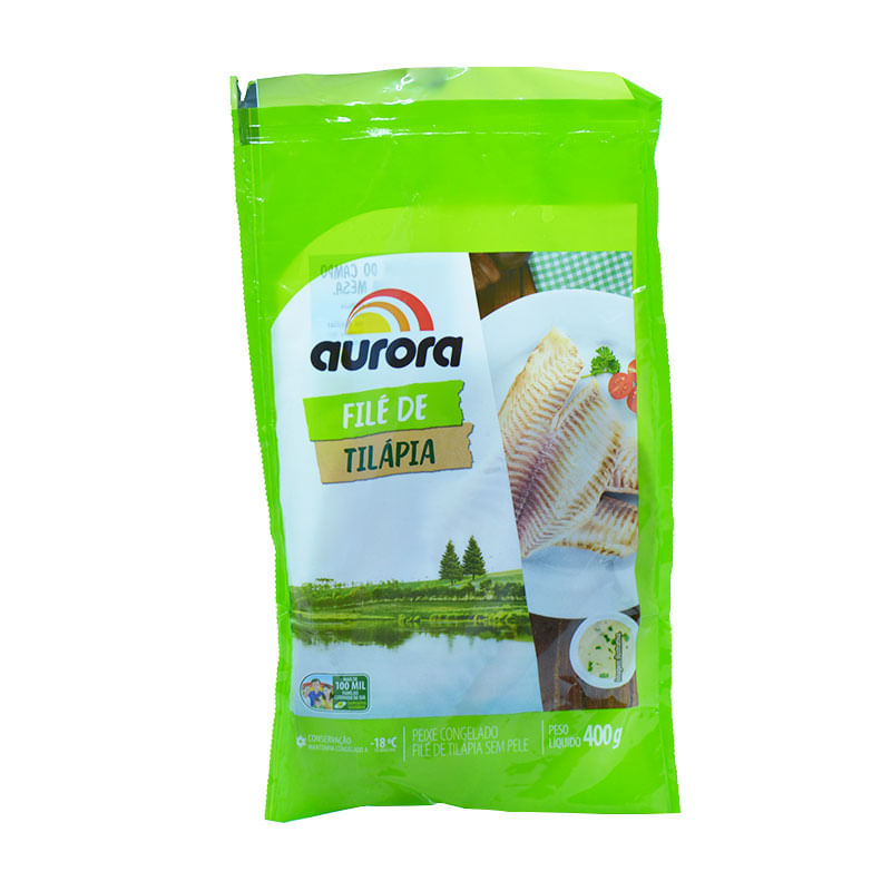 Peixe Filé de Tilápia Congelada Aurora 400g 