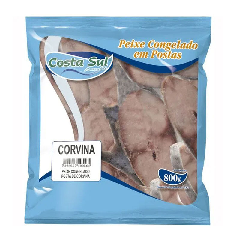 Peixe Corvina em Posta Costa do Sul 800g