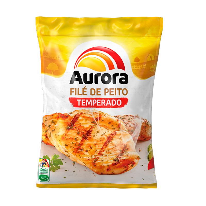 Filé de Peito Temperado Aurora 800g