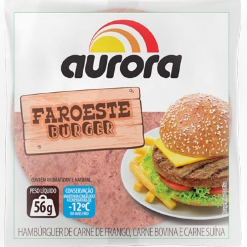 Hamburguer Faroeste Aurora 56g Misto