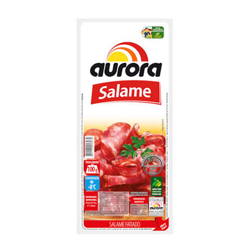 Salame Tipo Italiano Fatiado Aurora 100g