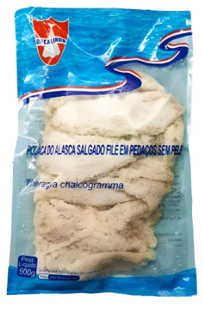 Peixe Salgado Desfiado Polaca do Alasca - Aprox. 500g