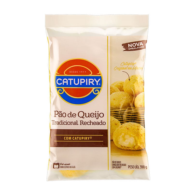 Pão de Queijo Recheado com Catupiry Tradicional 390g