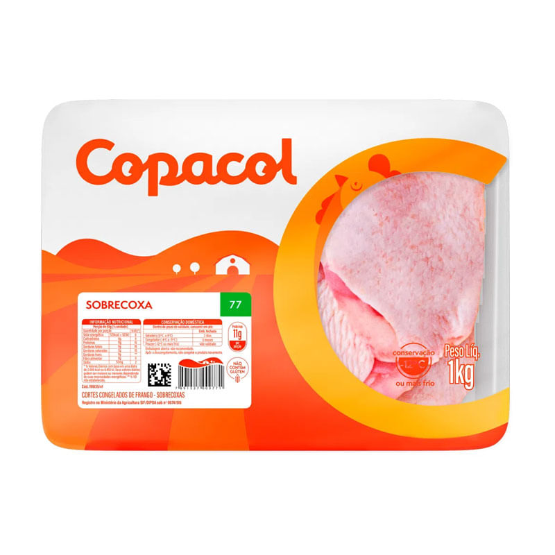 Sobrecoxa de Frango Bandeja 1kg 