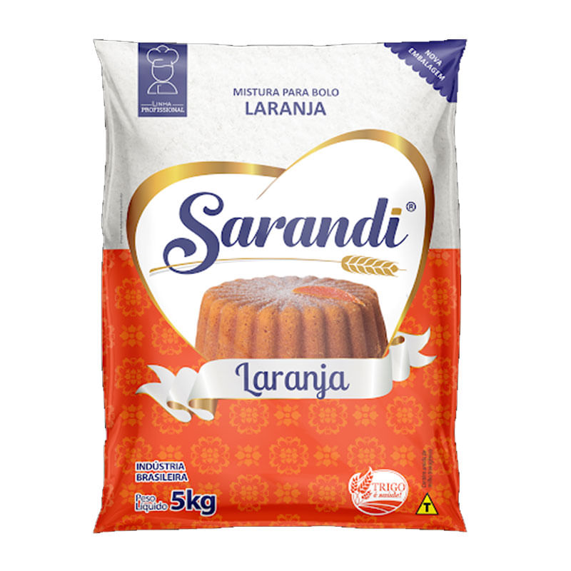 Mistura De Bolo Sarandi 5kg Laranja