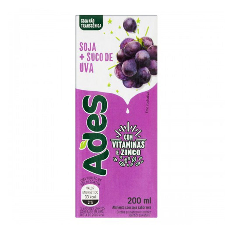 Suco Ades Uva 200ml