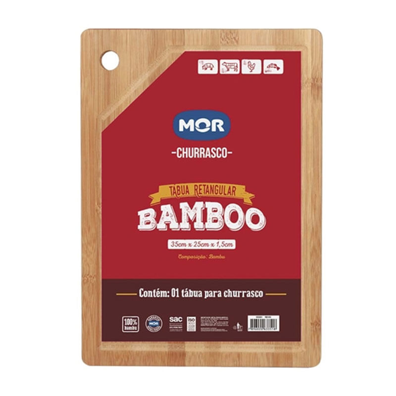 Tábua mor Bamboo 35x25cm Retangular