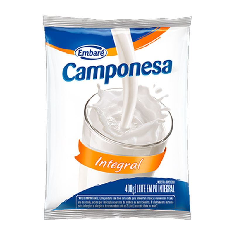 Leite em Pó Camponesa Integral 400g