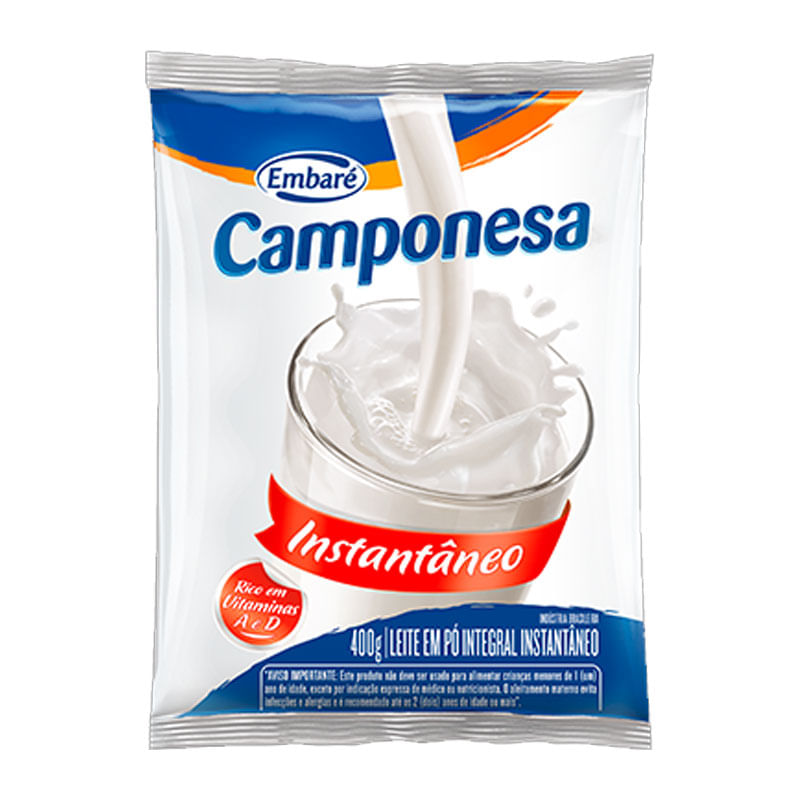 Leite em Pó Camponesa Instantâneo 400g
