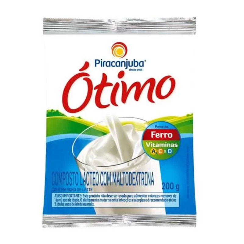 Leite em Pó Composto Lácteo Piracanjuba Ótimo 200g