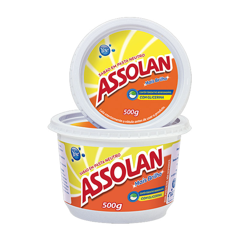 Sabão em Pasta Assolan 500g Lavanda