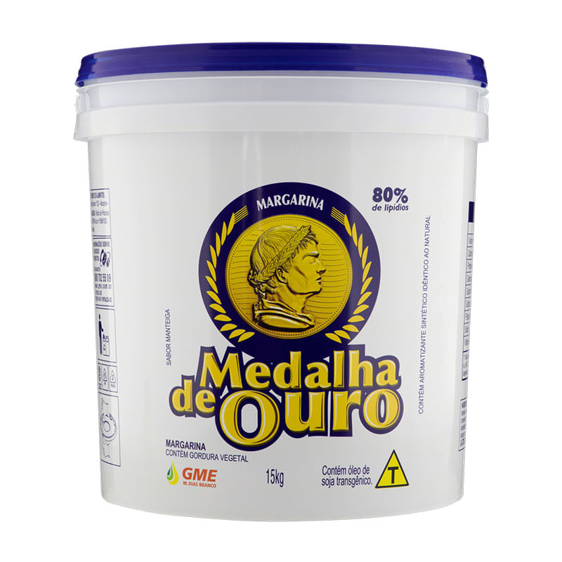 Margarina Medalha de Ouro 80% Balde 15kg
