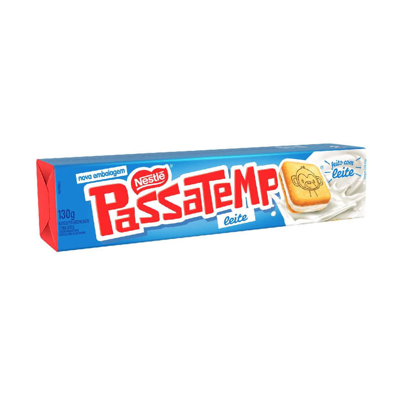 Biscoito Recheado Passa Tempo Leite 130g 