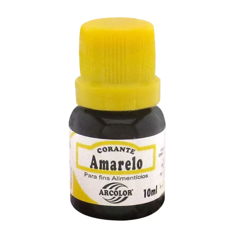 Corante Arcolor 10ml Frasco Amarelo