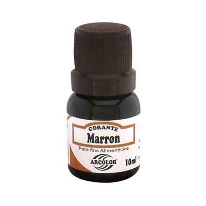 Corante Arcolor 10ml Frasco Marrom