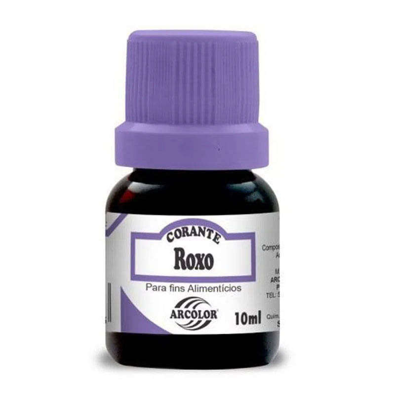 Corante Arcolor 10ml Frasco Roxo