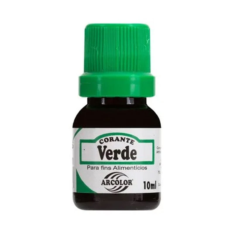 Corante Arcolor 10ml Frasco Verde