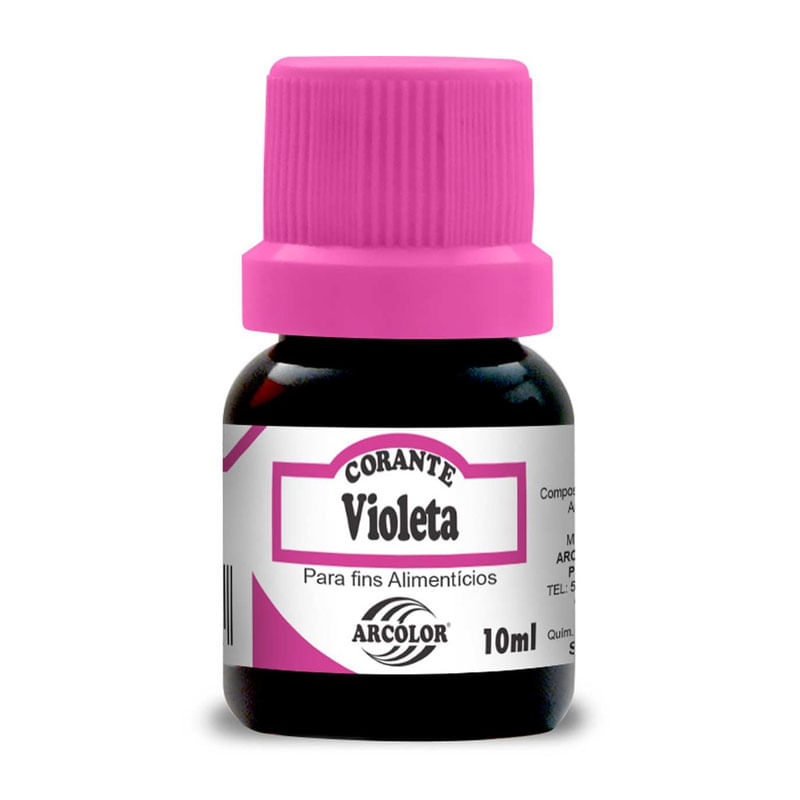 Corante Arcolor 10ml Frasco Violeta