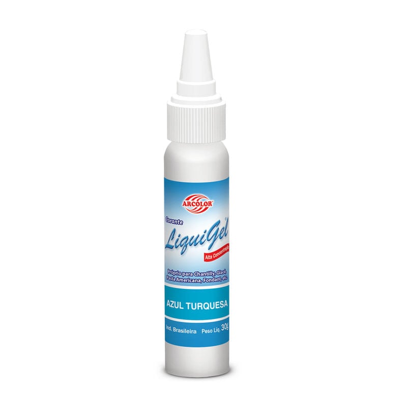 Corante Arcolor Liquigel 30g Azul Turqueza