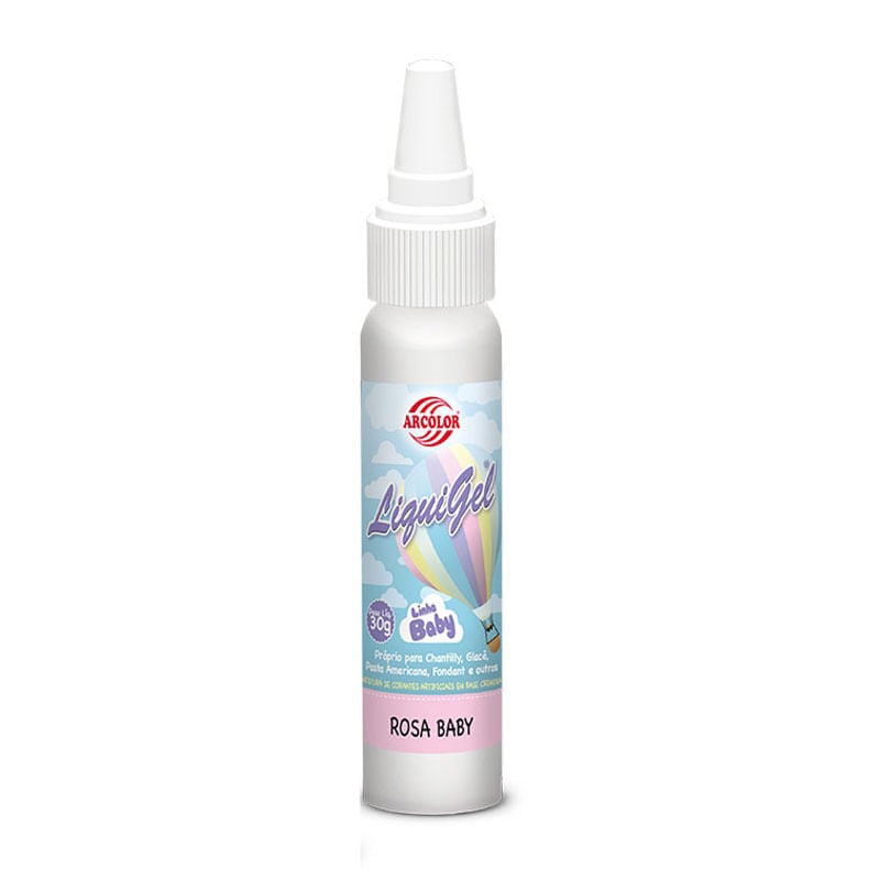 Corante Arcolor Liquigel 30g  Rosa Baby
