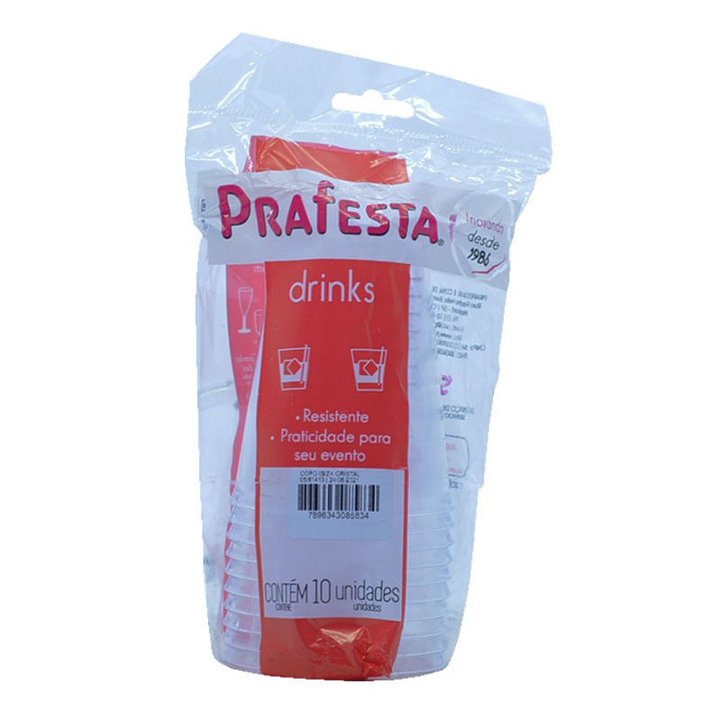 Copo Descartável Ibiza Cristal Prafesta