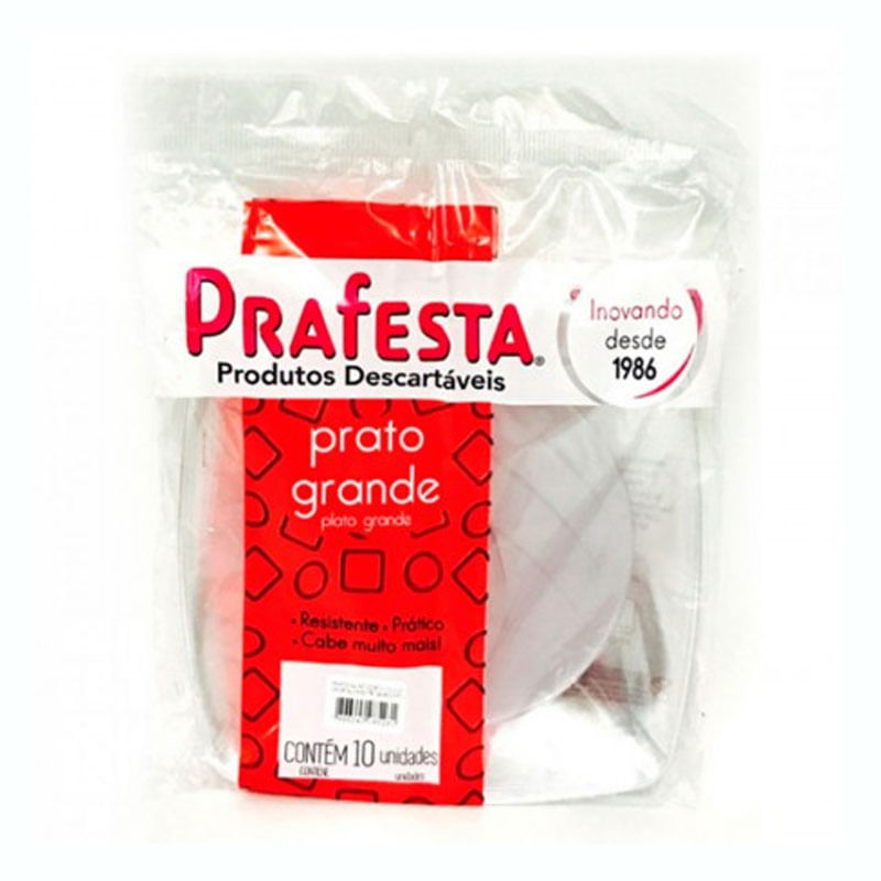 Prato Quadrado Grande Cristal Prafesta